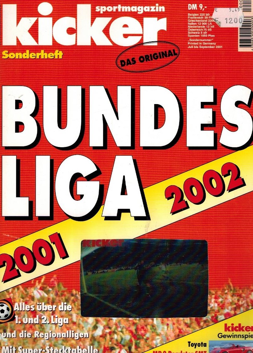 Kicker Sonderheft: Bundesliga 2001/2002 - Kicker Sportmagazin